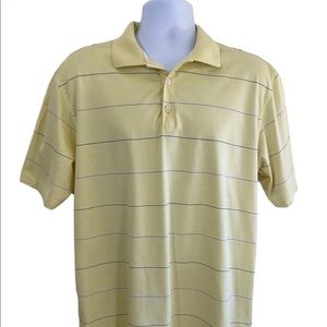 Nike Men’s Polo Golf Shirt Yellow Cotton Large